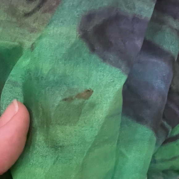 Oleg Cassini 100% Silk Y2K 90s Babydoll Colorful Cocktail Dress size 10 - Picture 14 of 14